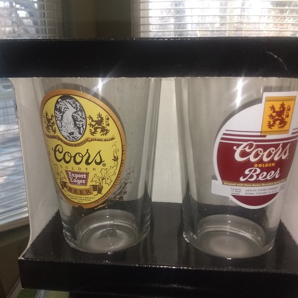 Coors beer glass set